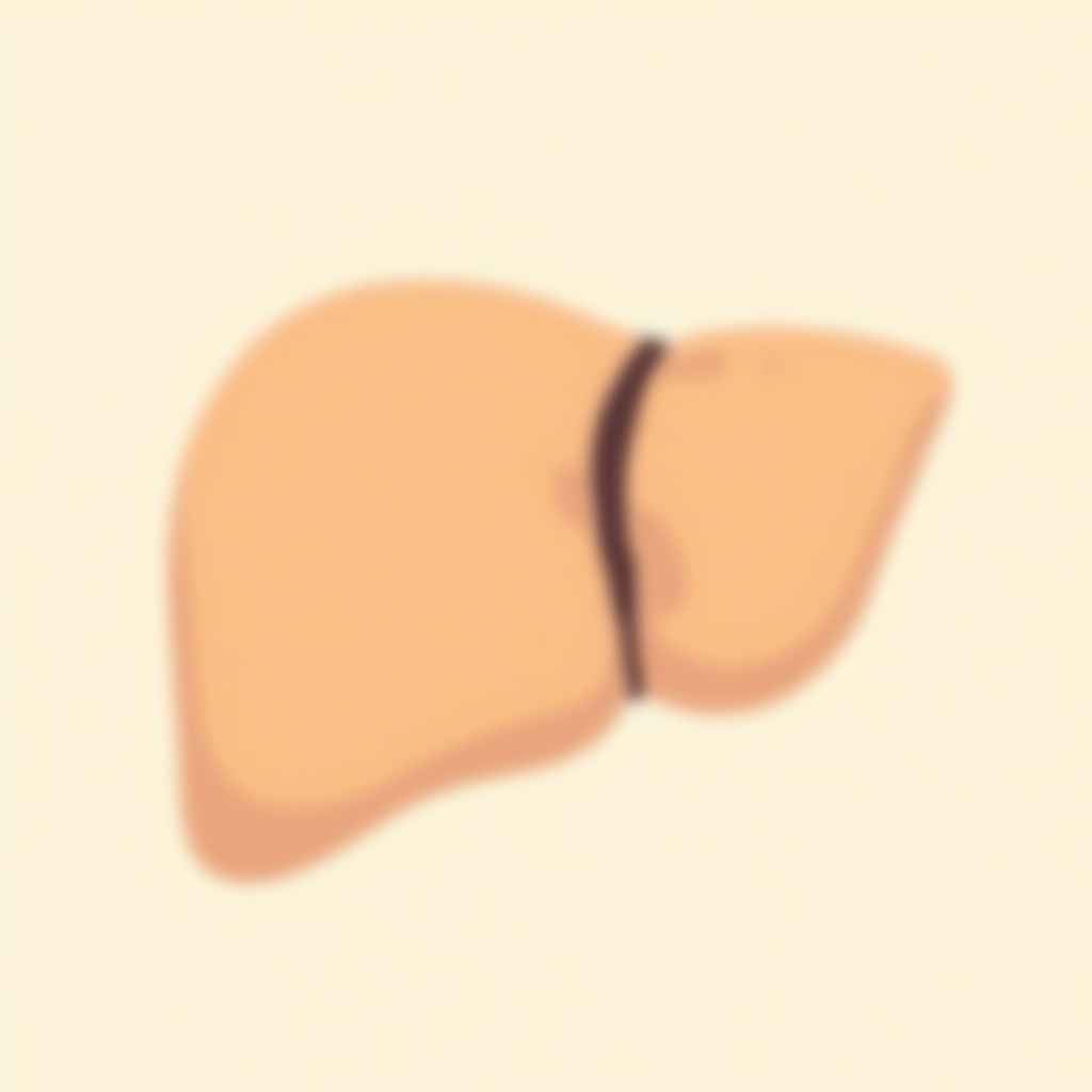 Illustration of a liver affected by fatty change
